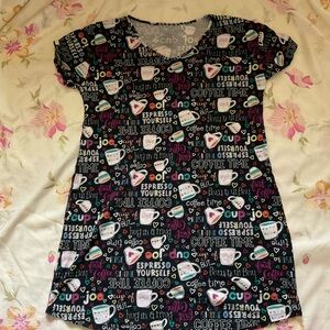 🎗Secret Treasures Black Coffee Print Dress